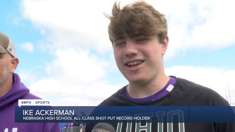 Omaha Central's Ike Ackerman breaks all-class shot put record at Nebraska state track meet