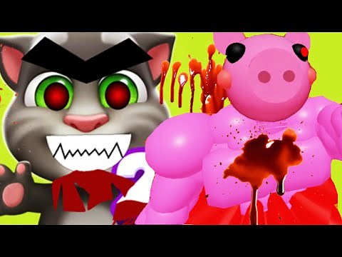 TOM THE CAT AND HIS FRIENDS VS PEPPA PIGGY.EXE in ROBLOX TERROR HISTORY, My Talking Tom Friends