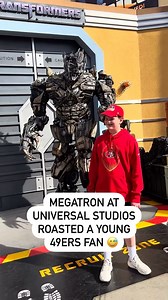 Megatron has zero chill 😭 🎥: transformers875/TT #nfl #megatron #universalstudios #49ers #football | Sports Illustrated