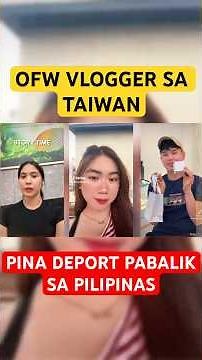 VLOGGER CONTENT CREATOR SA TAIWAN PINA DEPORT PINAUWI SA PILIPINAS #shorts #tagalogcrimestory