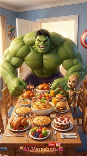 Groot Vs Hulk #shorts #trending #viral #marvel #groot #ai #avengers #cute #reels #hulk