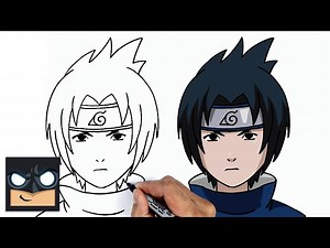 How To Draw Sasuke Uchiha | Naruto - Videos For Kids