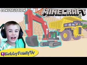 Minecraft Construction on HobbyFamilyTV - Videos For Kids