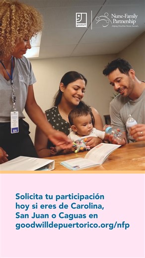 La maternidad no viene con un manual, pero sí con apoyo. Con Goodwill Nurse-Family Partnership®, nuestras enfermeras guían a madres primerizas desde el embarazo hasta los primeros años del bebé, ofreciendo recursos y acompañamiento personalizado. Si eres de Carolina, San Juan o Caguas, solicita tu participación hoy y recibe apoyo gratuito y cercano. Más info: goodwilldepuertorico.org/nfp | Goodwill de Puerto Rico