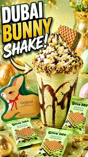 Luxury Dubai Chocolate Milkshake #viral #asmr #shorts #chocolate #recipe #trend #food #milkshake