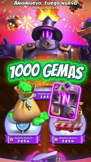 El más grande evento de #ClashRoyale para fin de año 1000 Gemas y una #evolucion