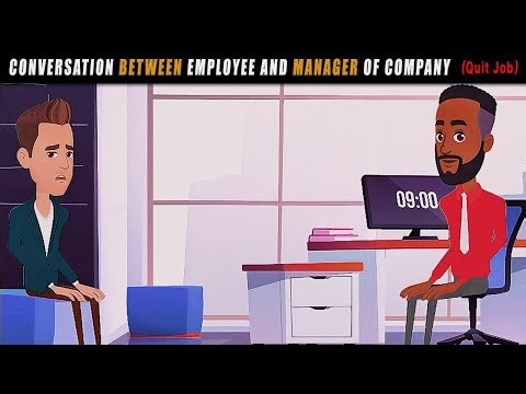 Conversation Between An Employee And Manager Of A Company | Quit Job | #english