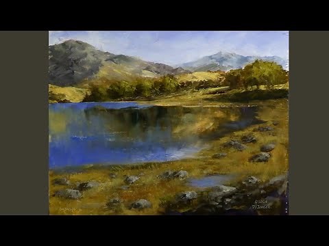 Mastering Landscape Art: Painting A Stunning Mountain And Lake With Acrylics