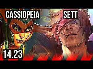 CASSIOPEIA vs SETT (TOP) | 8/0/2, 1700+ games, Legendary | KR Master | 14.23