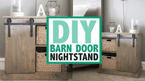 DIY Sliding Barn Door Nightstand