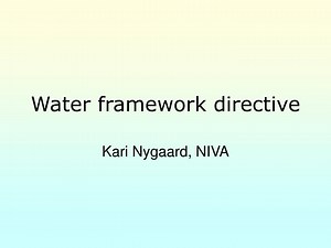 Water framework directive - SlideServe