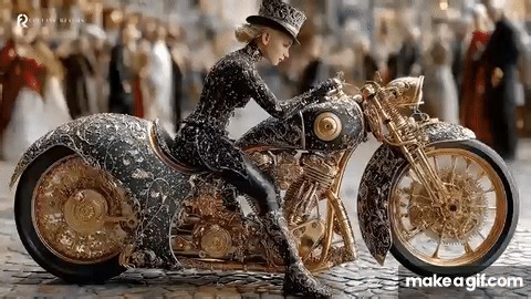 The Golden Clockwork City | Walking Through a Steampunk Dream in 4K on Make a GIF