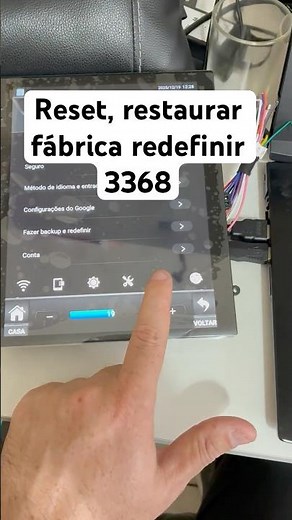 Multimídia Infinitycar Reset fábrica restaurar de fábrica apagar tudo redefinir senha 3368