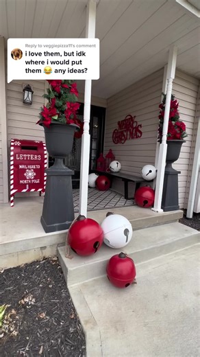Outdoor Christmas Decor Ideas: Jumbo Bells for Your Front Porch and Tree