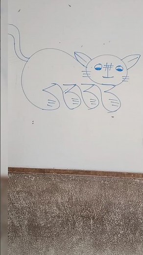 How to draw cat for kids, easy steps to draw cat, simple drawing of cat