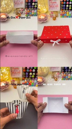 DIY Paper Box 📦 Easy Paper Craft Idea #diy #craft #handmade