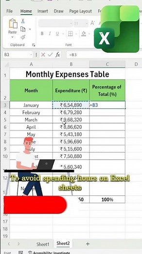 percentage of total in excel #excel #excelforbeginners #exceltips #microsoftoffice #googlesheets