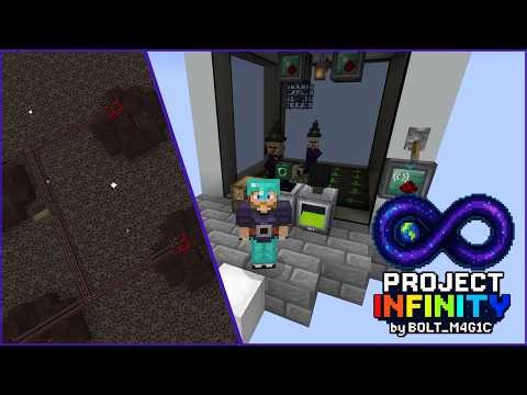 Project Infinity - Ep 15 - Redstone Sorted? Void Mining The Nether Roof!