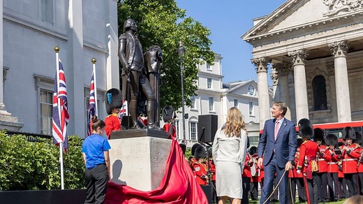 Restored George Washington statue unveiled in London’s Trafalgar Square by Va. governor