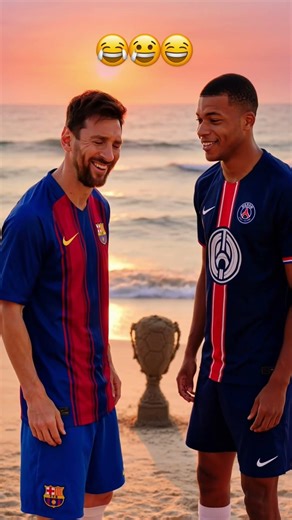 Messi & Mbappé Laugh at Ronaldo’s Sand Trophy… 🏖️🏆💎 #messi #ronaldo #mbappe #shorts