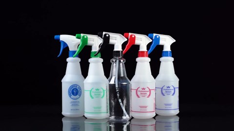 Plastic Spray Bottle 2 Pack, 32 Oz, All-Purpose Heavy Duty Spraying Bottles Leak Proof Mist Empty Water Sprayer for Cleaning Solution, Essential Oils, Hair, Planting, Pet with Adjustable Nozzle - Red