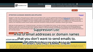 Clickbank Suppression List