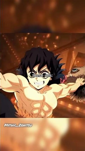 Inosuke just happy to be there 😅😌 #zenitsu #anime #demonslayer #shorts