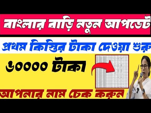 banglar bari new update list check/banglar bari status check online 2026/bangla awas yojana 2026