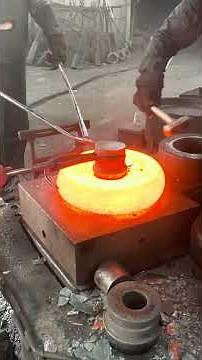 Inside the factory Forging Factory Scene — Bearing Rings from Glowing Steel #process #forging