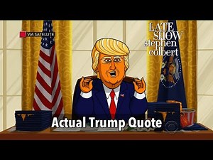 Actual Trump Quotes Read By Cartoon Donald Trump
