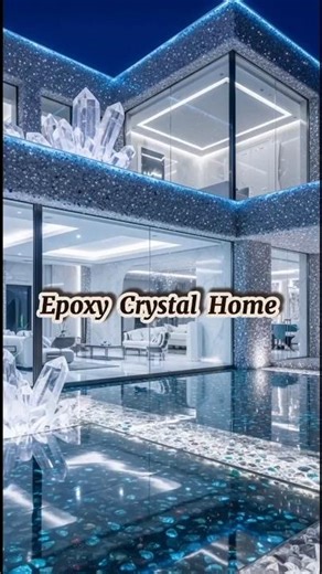 Epoxy Crystal House #aesthetic #crystals #homeimprovement #shorts