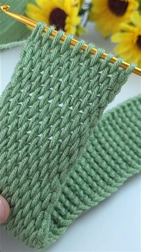 tunisian bandana model #crochet #knitting #crafts #shorts #asmr