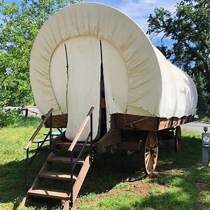 Go glamping in a Conestoga wagon near Yosemite