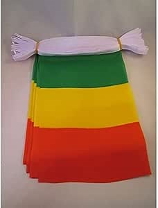 AZ FLAG Mali 6 meters BUNTING Flag 20 flags 9'' x 6'' - Malian STRING flags 15 x 21 cm