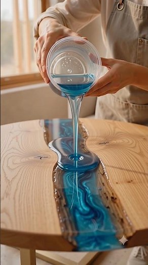 I Can't Believe How Easy This Resin Table Build Was #CustomFurniture #Satisfying