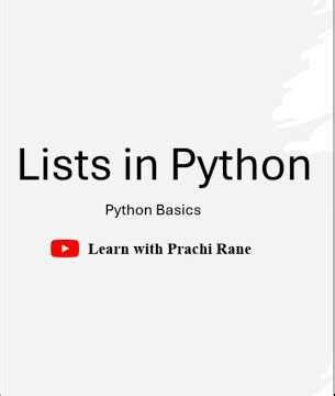 Lists in Python | Python Basics for Beginners