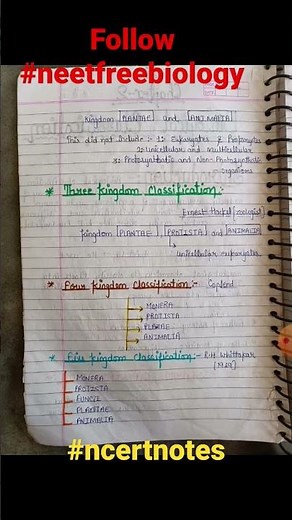 chapter 2 class 11th biological classification ncert notes #neet #neet23 #neetfreebiology #ncert