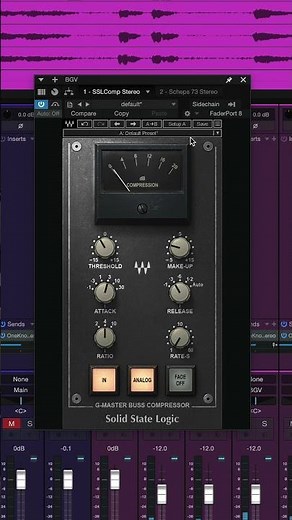 Waves SSL bus compressor on vocal bus