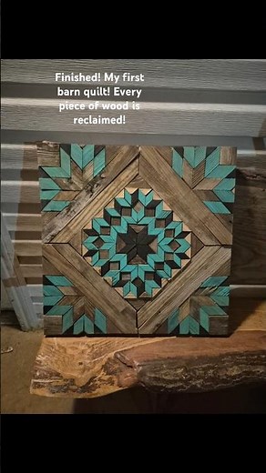 DIY Wood barn quilt! Made from reclaimed wood!
