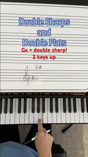 Double Sharps and Double Flats music tutorial #musictheory #learnmusic #piano