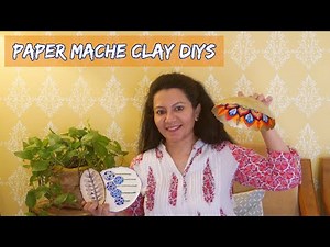 Paper Mache Clay Recipe & DIYs | Paper Mache Mask Fridge Magnet & Trinket Tray