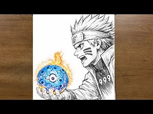 How to Draw Naruto Six Paths Sage Mode 🔥 | Six Paths Senjutsu Rasengan Attack