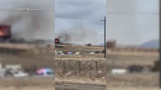 Large structure fire in east Helena Valley. Video by Mary Nielsen