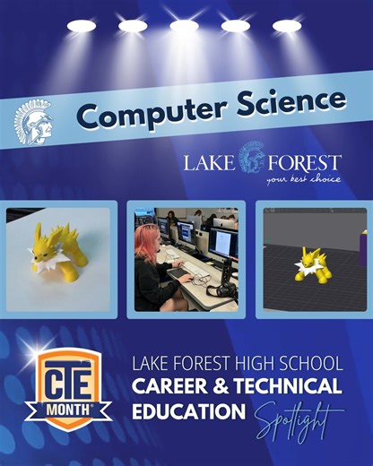 Lake Forest School District on Instagram: "💻 CTE Pathway Spotlight: Computer Science (LFHS) At Lake Forest, our Computer Science pathway empowers students to think critically, solve real-world problems, and create innovative solutions through coding and computational thinking. 👩‍🏫 Instructor: Mr. Meadows 🎓 Students learn: Programming, algorithms, data analysis, app design, ethical computing 💼 Careers include: Software Developer, Web Developer, Systems Analyst, Computer Programmer, IT Specia
