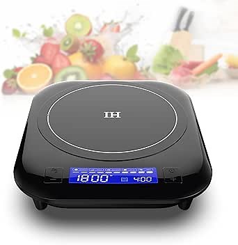 Single Induction Cooktop,1800W 110V Single Burner Cooktop,Induction Hot Plate with 5 Cooking Modes, Electric burner with LCD touch control,9 Temperature Levels & 4H Timer,Overheat protection