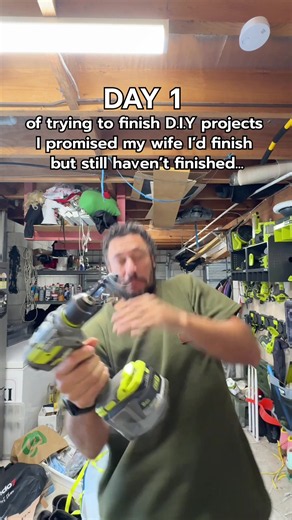 DAY 1 of trying to finish D.I.Y projects I promised my wife I’d finish but still haven’t finished #diy #dadlife