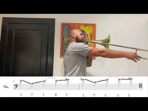 Bass trombone high range gliss exercise