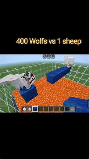 400 Wolf vs 1 Sheep #minecraft #shorts
