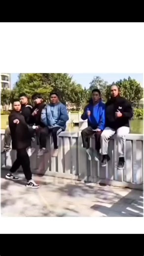 uk boy on Instagram: "Title: If I Fall, You Fall 🤝😂 ​Director: Unknown ​Genre: Comedy / Slapstick ​Runtime: 0:13 minutes ​Language: French (background song) ​Release date: 2024 ​Cast: A group of six friends ​Plot summary: A man attempts a backwards jump over a railing where his five friends are sitting; however, he fails to clear it and ends up pulling almost the entire group into the water with him. ​Theme: Humorous friendship and accidental teamwork. ​Where to watch: Social Media (TikTok, Re
