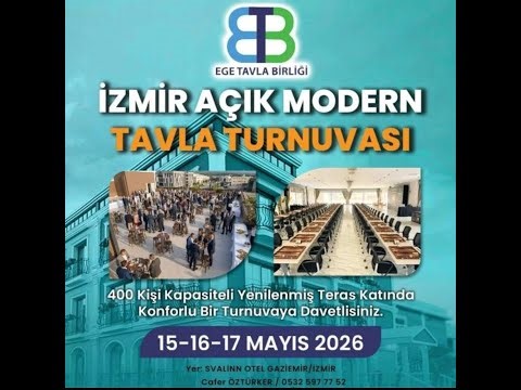 EGE TAVLA BİRLİĞİ İZMİR AÇIK TURNUVASI MUSTAFA KEMAL ALEMDAR & UĞUR ÖZDEMİR